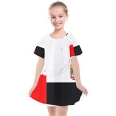 Borders Country Flag Geography Map Kids  Smock Dress by Sapixe