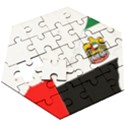 Borders Country Flag Geography Map Wooden Puzzle Hexagon View3