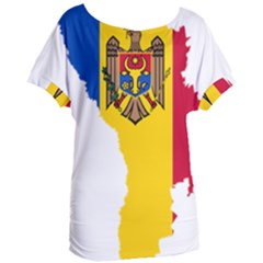 Moldova Country Europe Flag Women s Oversized Tee by Sapixe