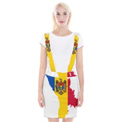 Moldova Country Europe Flag Braces Suspender Skirt by Sapixe