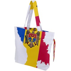 Moldova Country Europe Flag Drawstring Tote Bag by Sapixe