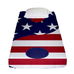 Yang Yin America Flag Abstract Fitted Sheet (single Size)