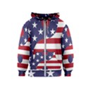 Yang Yin America Flag Abstract Kids  Zipper Hoodie View1