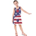 Yang Yin America Flag Abstract Kids  Sleeveless Dress View1