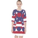 Yang Yin America Flag Abstract Pocket Dress View1