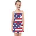 Yang Yin America Flag Abstract Kids  Summer Sun Dress View1