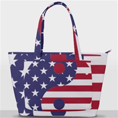 Yang Yin America Flag Abstract Back Pocket Shoulder Bag 