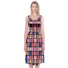 B 8 Midi Sleeveless Dress by ArtworkByPatrick