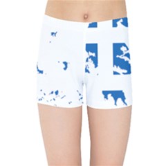 Greece Country Europe Flag Borders Kids  Sports Shorts by Sapixe