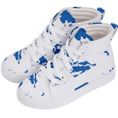 Greece Country Europe Flag Borders Kids  Hi-top Skate Sneakers by Sapixe