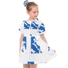 Greece Country Europe Flag Borders Kids  Sailor Dress by Sapixe