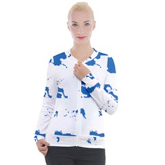 Greece Country Europe Flag Borders Casual Zip Up Jacket by Sapixe