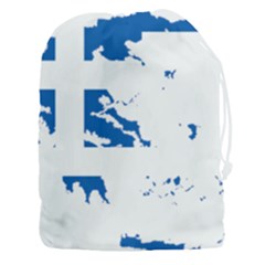 Greece Country Europe Flag Borders Drawstring Pouch (xxxl) by Sapixe