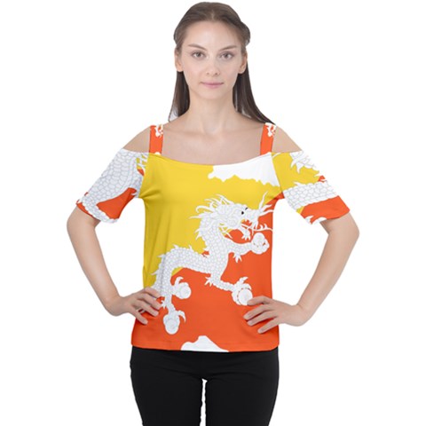 Borders Country Flag Geography Map Cutout Shoulder Tee by Sapixe