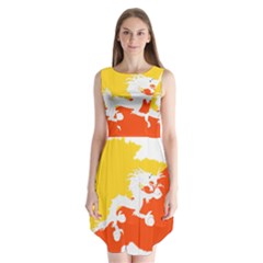 Borders Country Flag Geography Map Sleeveless Chiffon Dress   by Sapixe