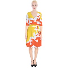 Borders Country Flag Geography Map Wrap Up Cocktail Dress