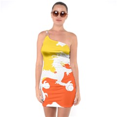 Borders Country Flag Geography Map One Soulder Bodycon Dress by Sapixe