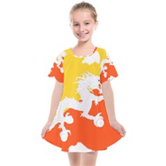 Borders Country Flag Geography Map Kids  Smock Dress by Sapixe