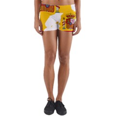 Spain Country Europe Flag Borders Yoga Shorts by Sapixe