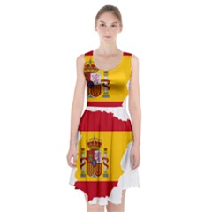 Spain Country Europe Flag Borders Racerback Midi Dress by Sapixe