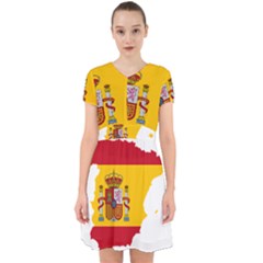 Spain Country Europe Flag Borders Adorable In Chiffon Dress by Sapixe