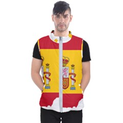 Spain Country Europe Flag Borders Men s Puffer Vest by Sapixe