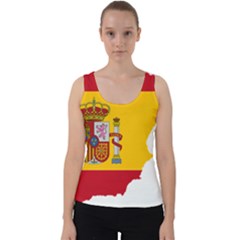 Spain Country Europe Flag Borders Velvet Tank Top by Sapixe