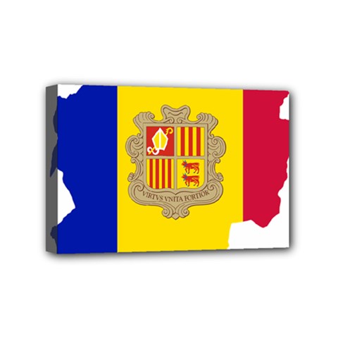 Andorra Country Europe Flag Mini Canvas 6  X 4  (stretched) by Sapixe