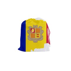 Andorra Country Europe Flag Drawstring Pouch (small) by Sapixe