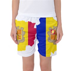 Andorra Country Europe Flag Women s Basketball Shorts by Sapixe