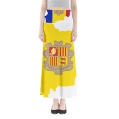 Andorra Country Europe Flag Full Length Maxi Skirt by Sapixe