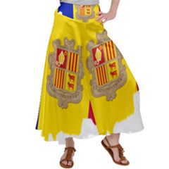 Andorra Country Europe Flag Satin Palazzo Pants by Sapixe