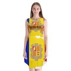 Andorra Country Europe Flag Sleeveless Chiffon Dress   by Sapixe