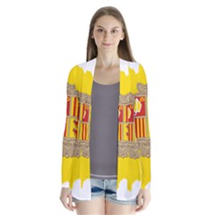 Andorra Country Europe Flag Drape Collar Cardigan by Sapixe