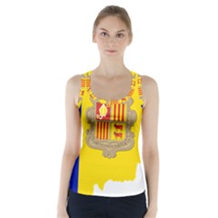 Andorra Country Europe Flag Racer Back Sports Top by Sapixe