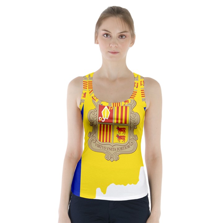 Andorra Country Europe Flag Racer Back Sports Top