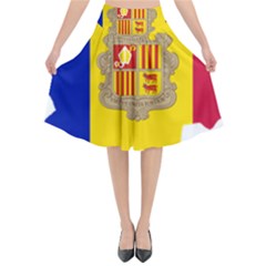 Andorra Country Europe Flag Flared Midi Skirt by Sapixe