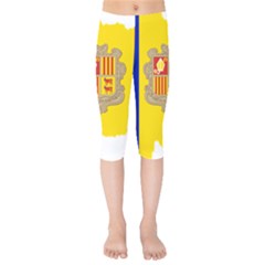 Andorra Country Europe Flag Kids  Capri Leggings  by Sapixe