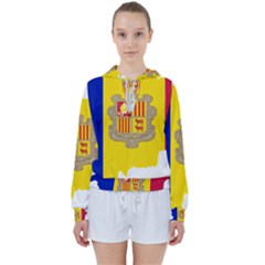 Andorra Country Europe Flag Women s Tie Up Sweat by Sapixe