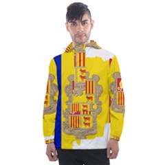 Andorra Country Europe Flag Men s Front Pocket Pullover Windbreaker by Sapixe