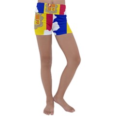 Andorra Country Europe Flag Kids  Lightweight Velour Yoga Shorts by Sapixe