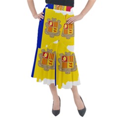 Andorra Country Europe Flag Midi Mermaid Skirt by Sapixe