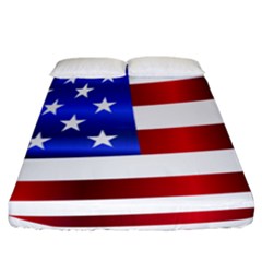 America Usa United States Flag Fitted Sheet (california King Size)