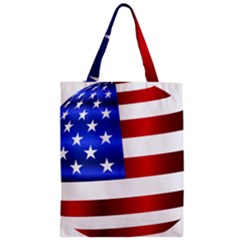 America Usa United States Flag Zipper Classic Tote Bag by Sapixe