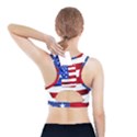 America Usa United States Flag Sports Bra With Pocket View2