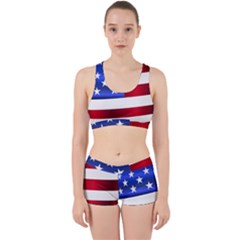 America Usa United States Flag Work It Out Gym Set by Sapixe