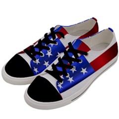 America Usa United States Flag Men s Low Top Canvas Sneakers by Sapixe