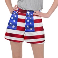 America Usa United States Flag Ripstop Shorts by Sapixe