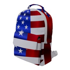 America Usa United States Flag Flap Pocket Backpack (large) by Sapixe