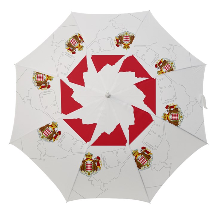 Monaco Country Europe Flag Borders Straight Umbrellas